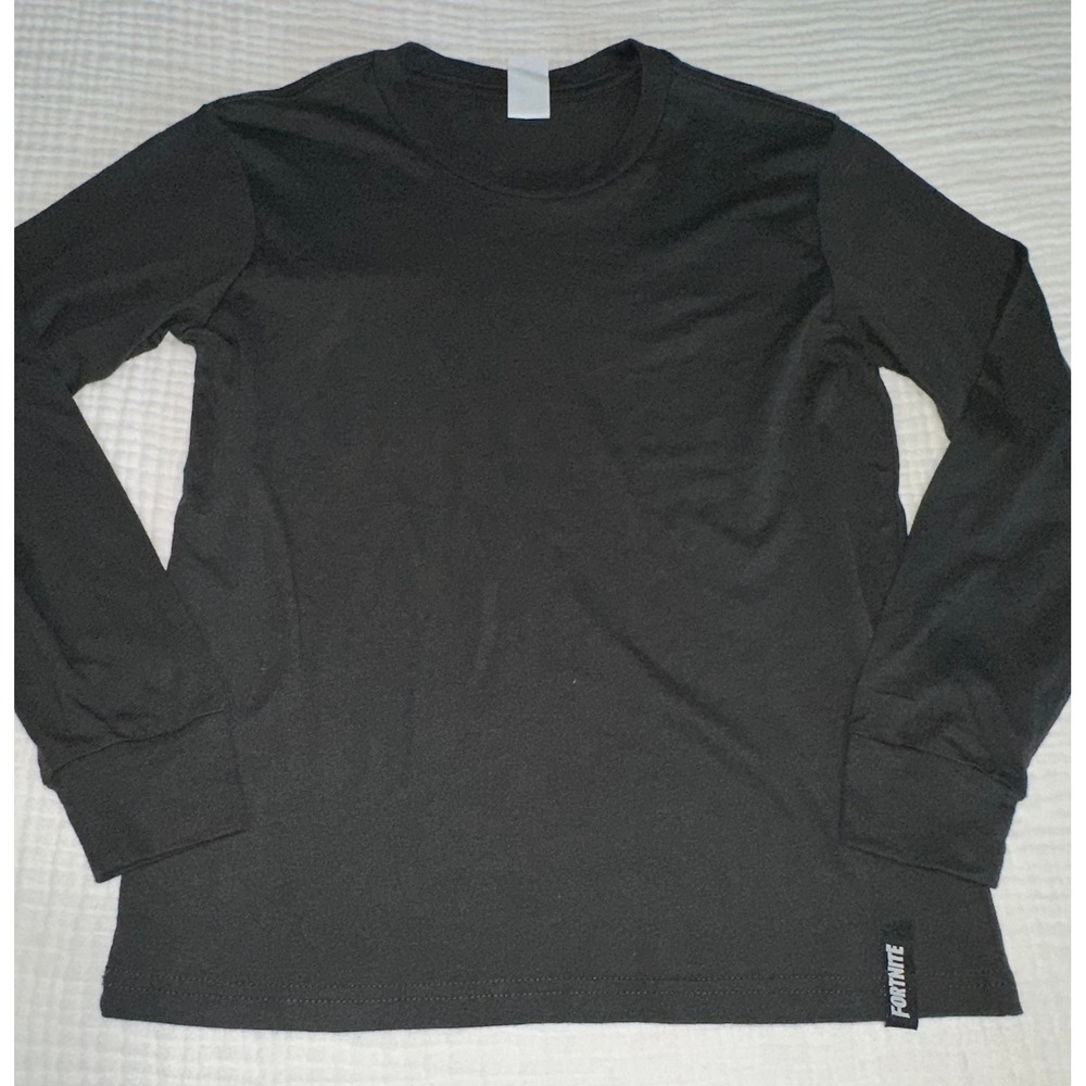 Fortnite Long Sleeve Shirt Top Gray Cotton‎ Polyester Blend Small SM Women